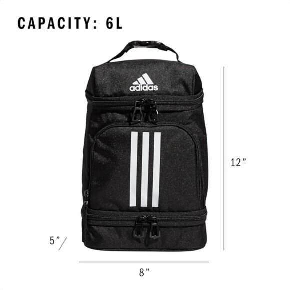 insulated lunch bag cooler tote with zipper pocket clip handle for work school - Picture 6 of 7